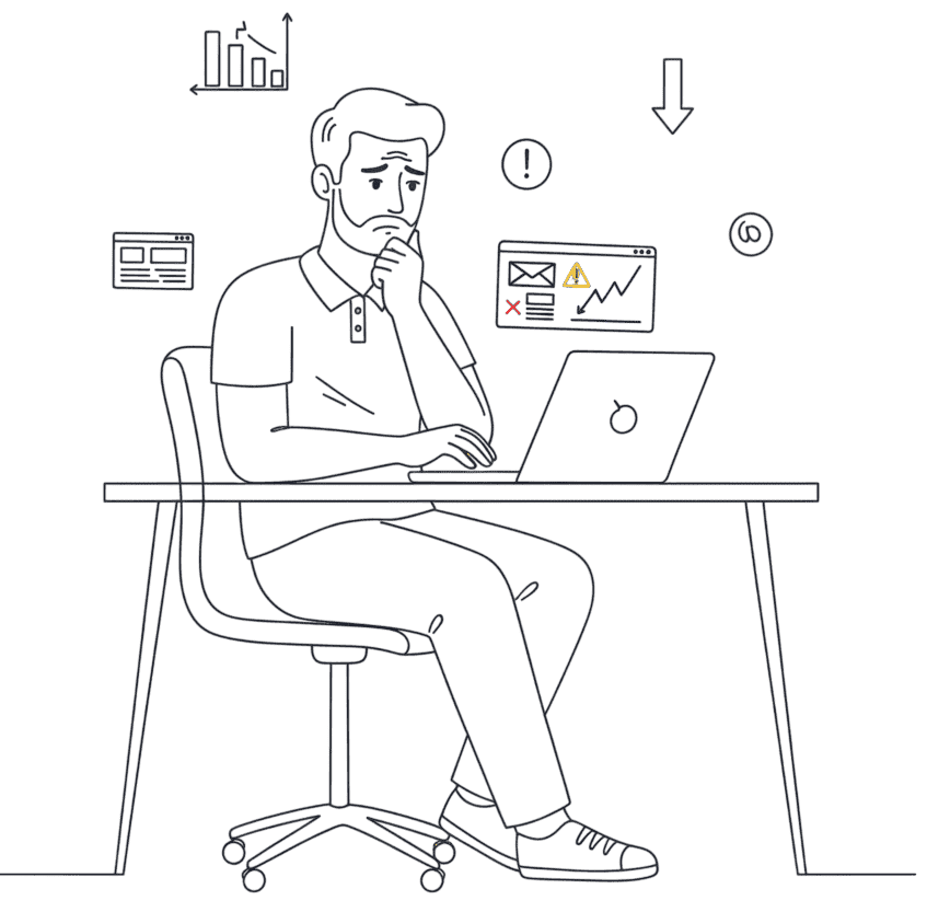 empresario com problemas